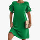 🎁Summer Hot Sale 49% OFF🔥Women’s Solid A-Line Ruffled Short Sleeves Dress（🎉 Free Shipping🎉)