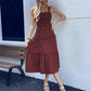 🎁Summer Hot Sale 49% OFF🔥Women's Sleeveless Smocked Dress with Tiered Ruffle Hem