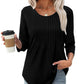 💥Ruffled Round Neck Loose Fit Thin T-Shirt🎉 Free Shipping🎉