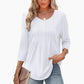 💥Ruffled Round Neck Loose Fit Thin T-Shirt🎉 Free Shipping🎉