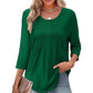 💥Ruffled Round Neck Loose Fit Thin T-Shirt🎉 Free Shipping🎉