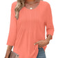 💥Ruffled Round Neck Loose Fit Thin T-Shirt🎉 Free Shipping🎉