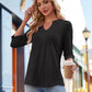 🌷Summer Hot Sale 50% Off💕2025 Womens Casual 3/4 Sleeve Pleated Tunic Blouse Top(💥BUY 2 FREE SHIPPING✈️)