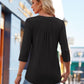 🌷Summer Hot Sale 50% Off💕2025 Womens Casual 3/4 Sleeve Pleated Tunic Blouse Top(💥BUY 2 FREE SHIPPING✈️)