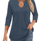 🌷Summer Hot Sale 50% Off💕2025 Womens Casual 3/4 Sleeve Pleated Tunic Blouse Top(💥BUY 2 FREE SHIPPING✈️)