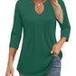 🌷Summer Hot Sale 50% Off💕2025 Womens Casual 3/4 Sleeve Pleated Tunic Blouse Top(💥BUY 2 FREE SHIPPING✈️)