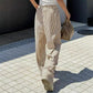 Women's Casual Vertical Stripe Drawstring Pants
