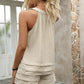 💕Last Day Promotion 49% OFF🌸Plain V-Neck Sleeveless Two Piece Set