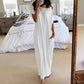 Seasonal bestseller with 60% off 🔥Women's Summer Casual Loose Solid Color Short-Sleeve Long Dress
