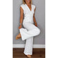 💋Women's Elegant V-Neck Top & Pants Set