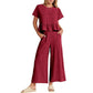 ✨2025 Hot Sale⌛Women’s Casual Short-Sleeves Top & Wide Leg Pants 2-Piece Set