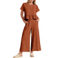 ✨2025 Hot Sale⌛Women’s Casual Short-Sleeves Top & Wide Leg Pants 2-Piece Set