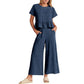 ✨2025 Hot Sale⌛Women’s Casual Short-Sleeves Top & Wide Leg Pants 2-Piece Set