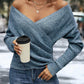 Women's Elegant Casual V-Neck Knit Top