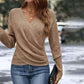 Women's Elegant Casual V-Neck Knit Top