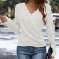 Women's Elegant Casual V-Neck Knit Top