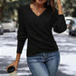 Women's Elegant Casual V-Neck Knit Top