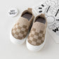 Baby Slip-On Plaid Sneakers First Walkers Non-Slip Shoes